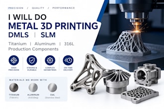 do metal 3d printing, dmls slm, titanium aluminum 316l production components