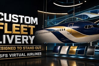 design a custom airplane livery for msfs 2024 flight simulator aircraft