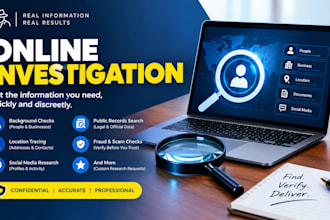 be online private investigator, osint expert, background investigator