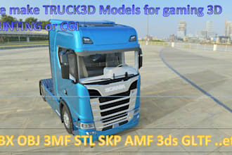 make real life truck 3d models