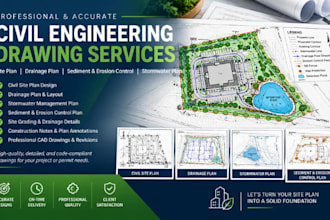 design civil site plan, drainage plan sediment erosion control, stormwater plan