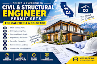 do civil and structural permit sets for california and colorado