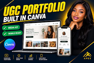 design a ugc portfolio, ugc website and canva website for creators
