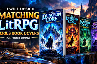 design matching litrpg series book covers for your books