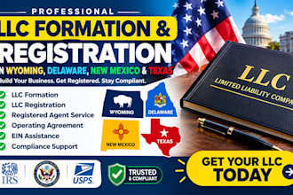 do llc formation registration in wyoming delaware texas