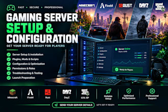 setup minecraft fivem rust dayz gta rp game server plugin mod installation