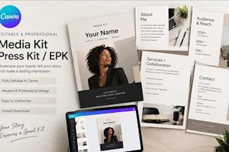 design media kit, press kit ,epk , flyer