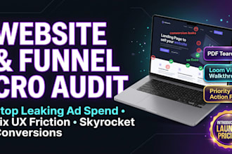 audit your website or sales funnel to fix conversion leaks