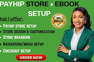 design payhip store setup email automation ebook digital products