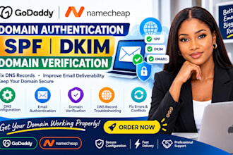 do godaddy manecheap domain authentication, spf dkim domain verification
