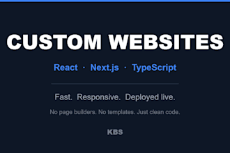 build a custom website with react and next js