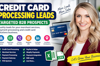credit card processing, payment  financial services, lead