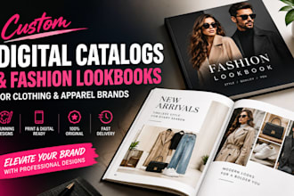 design digital catalogs and fashion lookbooks for clothing and apparel brand