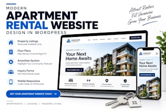 design a modern apartment rental website for property managers