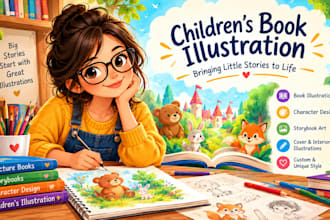 create custom childrens book illustrations and storybook art