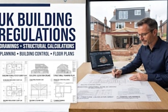 do UK building regulations drawing, structural calculations, planning permission