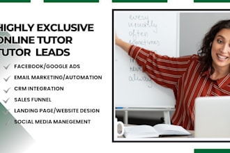 generate online tutor lead generation