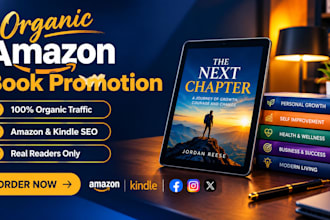 do organic amazon book promotion, kindle marketing, and ebook advertising
