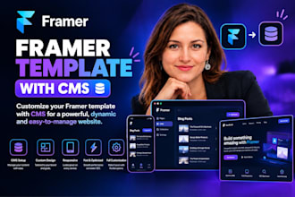 customize your framer template with cms for your website framer landing page