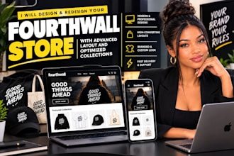design and customize your fourthwall store merch shop and fourthwall website