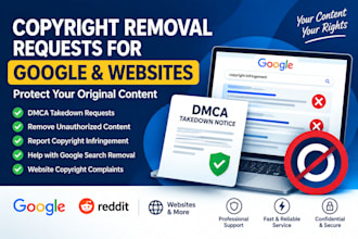 handle copyright removal requests for google and websites