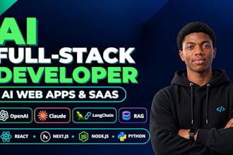 be your ai full stack web developer for ai web app saas ai software development