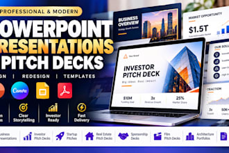 design redesign microsoft powerpoint PPT presentation and investor pitch