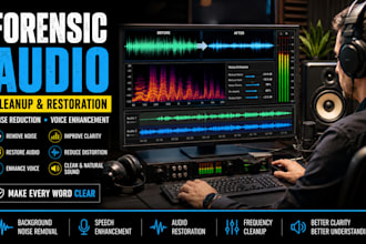 do forensic audio cleanup, restoration, noise reduction and voice enhancement