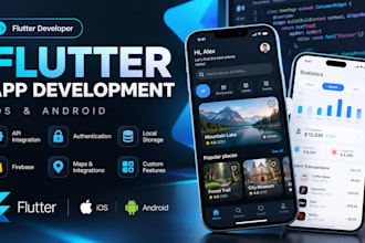 develop a proffessional flutter app for IOS and android