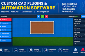 develop custom cad plugins, modeling and automation software
