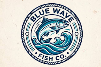 draw high quality fish logo for your business with 24 hours