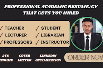 write, edit, and format an academic CV, resume, and cover letter