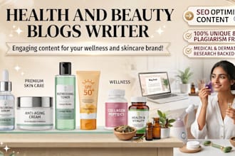 write SEO skincare, beauty, and health blog posts