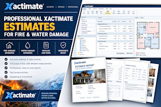 write professional xactimate estimates for fire and water damage