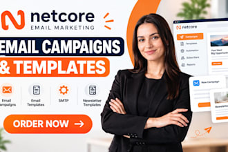 setup netcore email campaigns email templates SMTP newsletter email templates