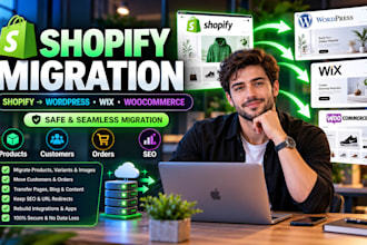 migrate shopify to wordpress shopify to wix shopify to woocommerce  website