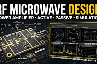 design and simulate rf microwave power amplifiers and active and passive circuit