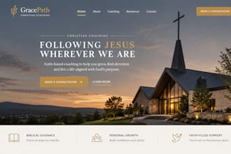 build squarespace christian coach website faith base website biblical coach site