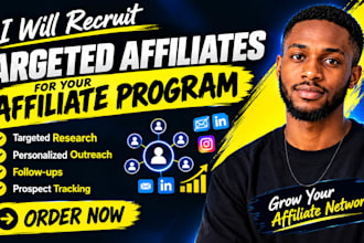recruit targeted affiliates for your affiliate program