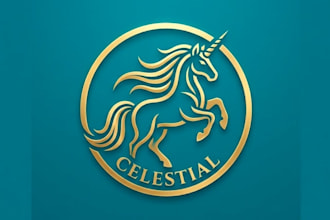 create high quality unicorn logo with free source file