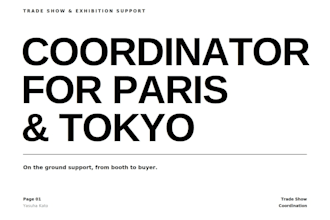 be a coordinator in paris and tokyo