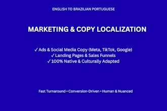 localize and translate marketing copy to brazilian portuguese