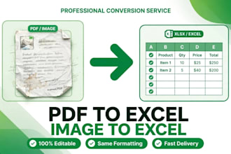 convert PDF to excel, image to excel, PDF to word with same formatting