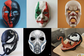 3d print and paint, dhip custom 3d mask 3d helmet cosplay armour halloween mask