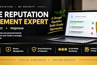 online reputation management, reverse SEO, push down negative listing