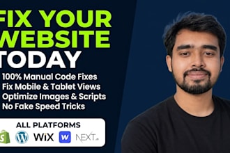fix shopify,wordpress or custom website speed, layout