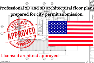 create architectural 2d floor plan, 3d floor plan