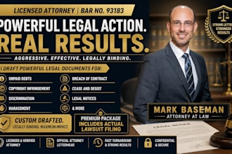 issue a legal notice for harassment, racism, or sexual discrimination