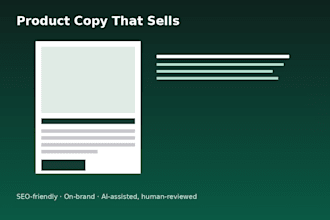write converting shopify product descriptions with SEO for your store