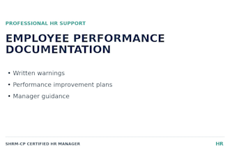 create employee written warnings and pips